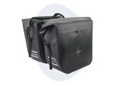 Voltano Dubbele Fietstas Rolltop Urban Black - 48 Liter