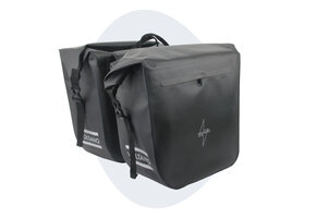 Voltano Dubbele Fietstas Rolltop Urban Black - 48 Liter