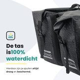 Voltano Dubbele Fietstas Rolltop Urban Black - 48 Liter - 100% Waterdicht