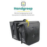 Voltano Dubbele Fietstas Rolltop Urban Black - 48 Liter - 100% Waterdicht