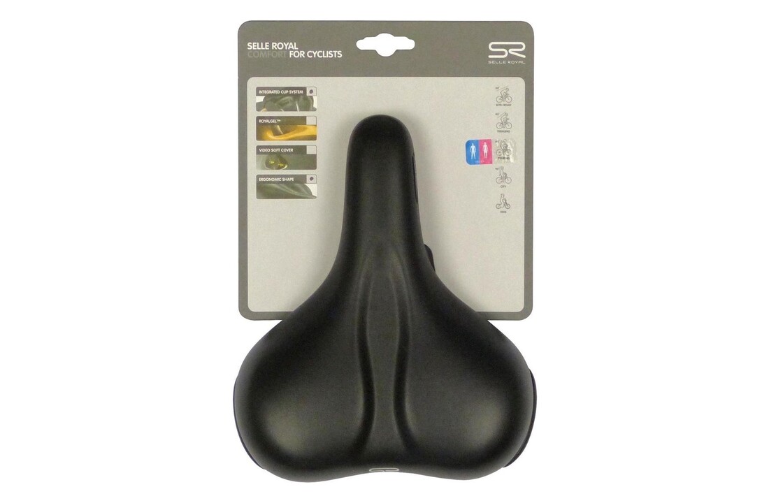 Selle Royal Rio Plus City Fietszadel - Unisex Zadel - Zwart