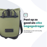 Voltano Journey Luxe Fietstas 28L - Olijf Groen - Enkele Pakaftas - Laptopvak
