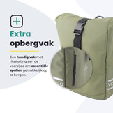 Voltano Journey Luxe Fietstas 28L - Olijf Groen - Enkele Pakaftas - Laptopvak