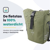 Voltano Journey Luxe Fietstas 28L - Olijf Groen - Enkele Pakaftas - Laptopvak