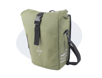 Voltano Journey Luxe Fietstas 28L - Olijf Groen - Laptopvak - Enkele Pakaftas