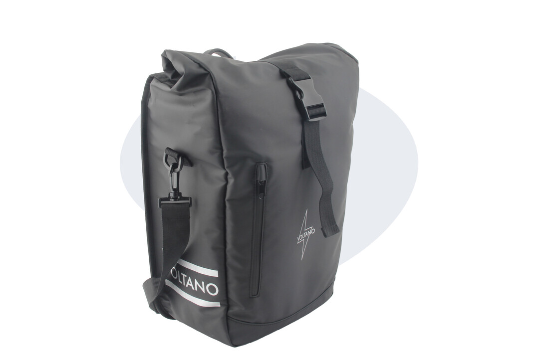 Voltano Journey Luxe Fietstas 28L - Zwart - Laptopvak - Enkele Pakaftas
