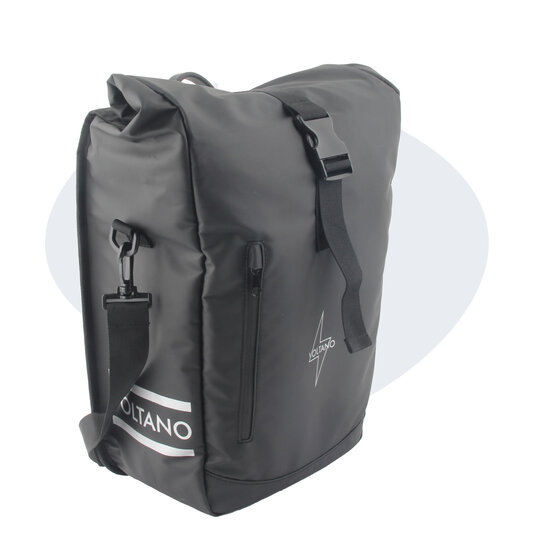 Voltano Journey Luxe Fietstas 28L - Zwart - Laptopvak - Enkele Pakaftas