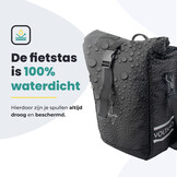 Voltano Journey Luxe Fietstas 28L - Zwart - Laptopvak - Enkele Pakaftas