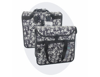 Voltano Voorgevormde Enkele Fietstas / Pakaftas - Midnight Blossom