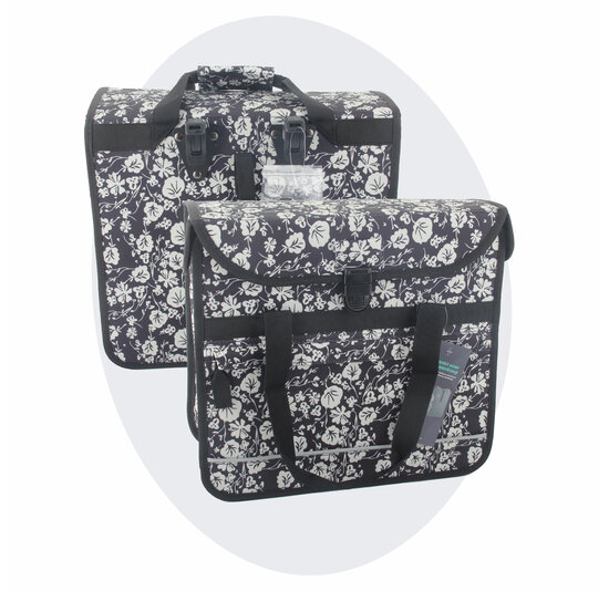 Voltano Voorgevormde Enkele Fietstas / Pakaftas - Midnight Blossom - 17L