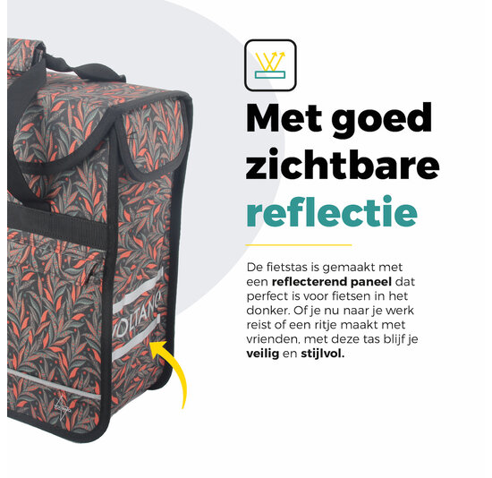 Voltano Voorgevormde Enkele Fietstas / Pakaftas - Crimson Leaf - 17L