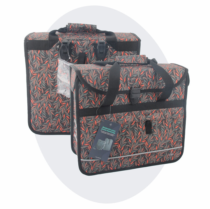 Voltano Voorgevormde Enkele Fietstas / Pakaftas - Crimson Leaf - 17L