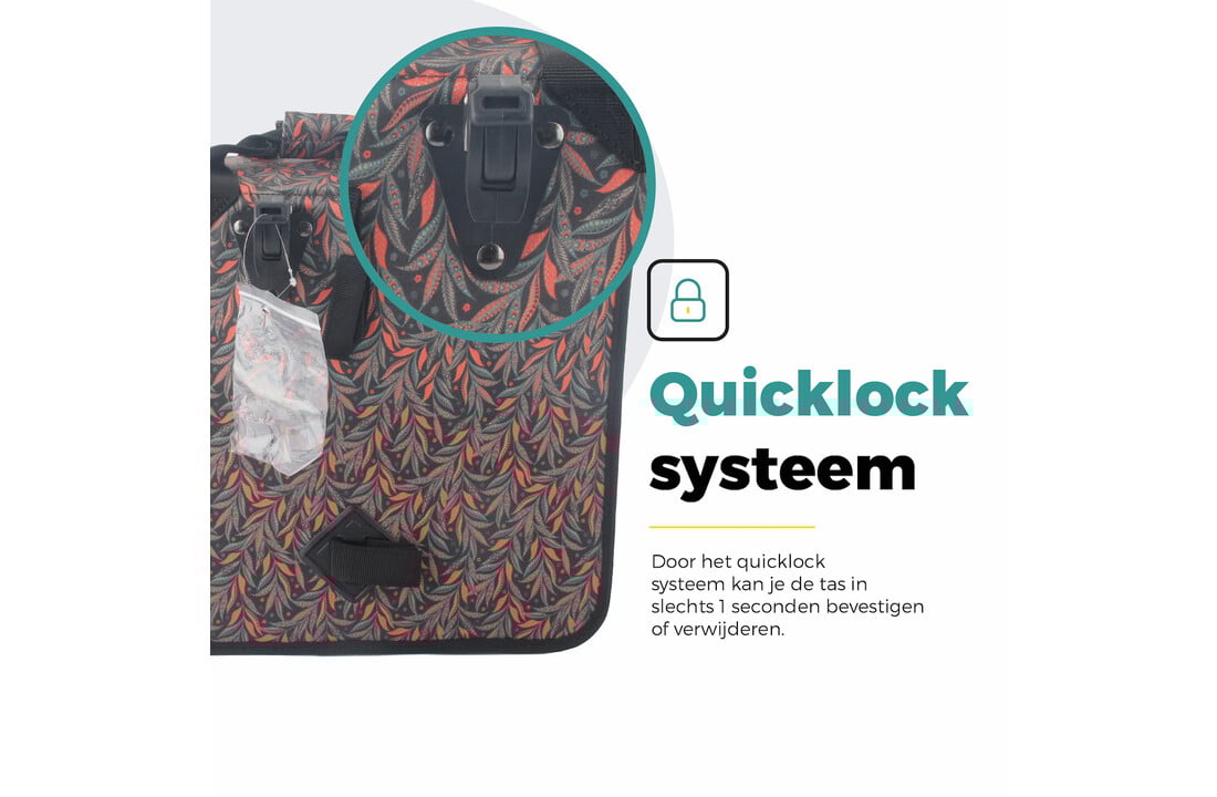 Voltano Voorgevormde Enkele Fietstas / Pakaftas - Crimson Leaf - 17L