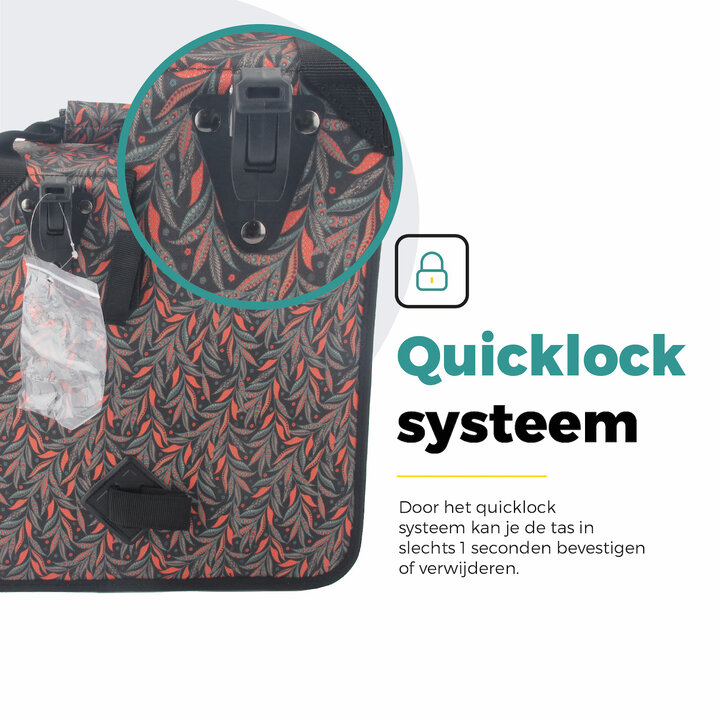 Voltano Voorgevormde Enkele Fietstas / Pakaftas - Crimson Leaf - 17L