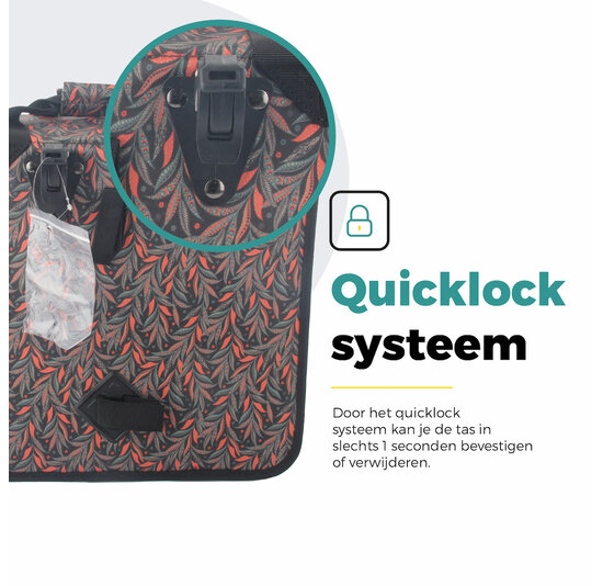 Voltano Voorgevormde Enkele Fietstas / Pakaftas - Crimson Leaf - 17L