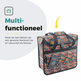 Voltano Voorgevormde Enkele Fietstas / Pakaftas - Floral Fiesta - 17L