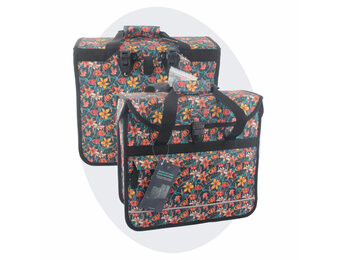 Voltano Voorgevormde Enkele Fietstas / Pakaftas - Floral Fiesta