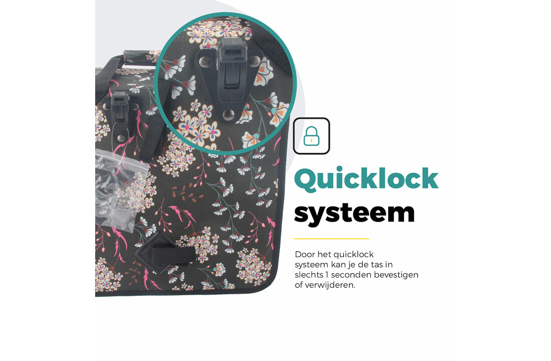 Voltano Voorgevormde Enkele Fietstas / Pakaftas - Pink Elegance - 17L
