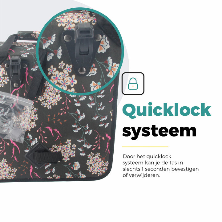 Voltano Voorgevormde Enkele Fietstas / Pakaftas - Pink Elegance - 17L