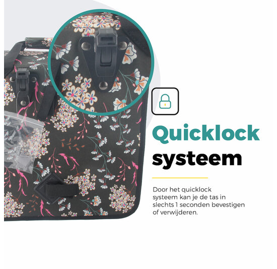 Voltano Voorgevormde Enkele Fietstas / Pakaftas - Pink Elegance - 17L