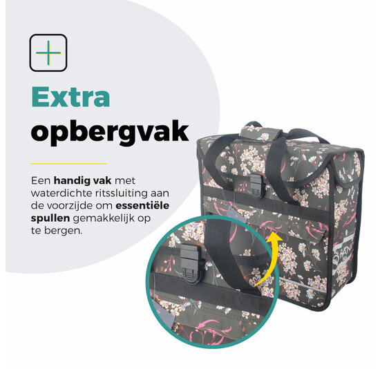 Voltano Voorgevormde Enkele Fietstas / Pakaftas - Pink Elegance - 17L
