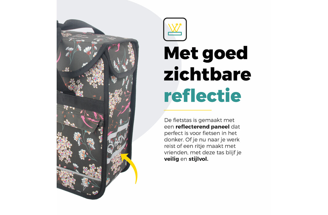 Voltano Voorgevormde Enkele Fietstas / Pakaftas - Pink Elegance - 17L