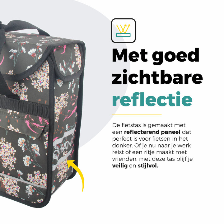 Voltano Voorgevormde Enkele Fietstas / Pakaftas - Pink Elegance - 17L