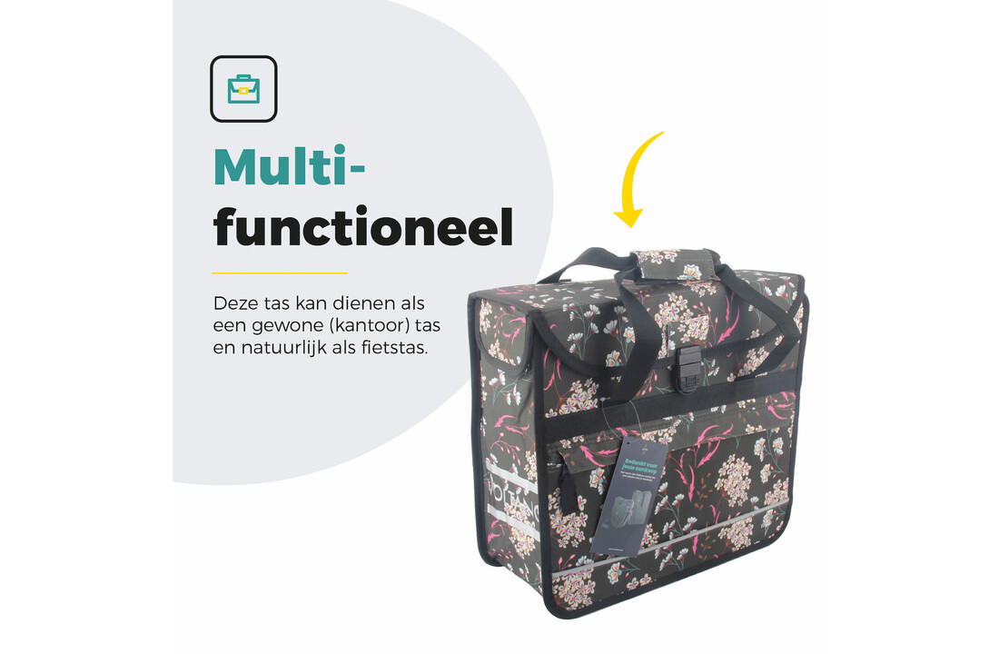 Voltano Voorgevormde Enkele Fietstas / Pakaftas - Pink Elegance - 17L
