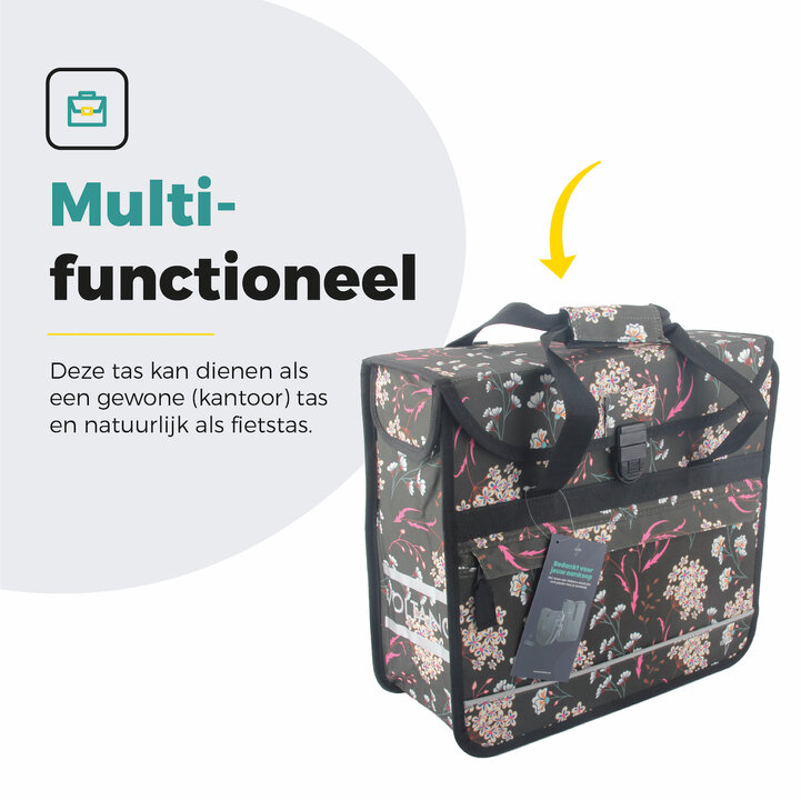 Voltano Voorgevormde Enkele Fietstas / Pakaftas - Pink Elegance - 17L