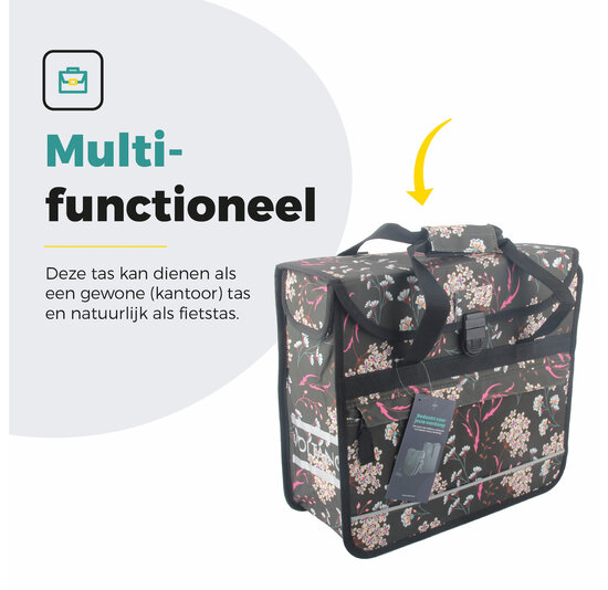 Voltano Voorgevormde Enkele Fietstas / Pakaftas - Pink Elegance - 17L