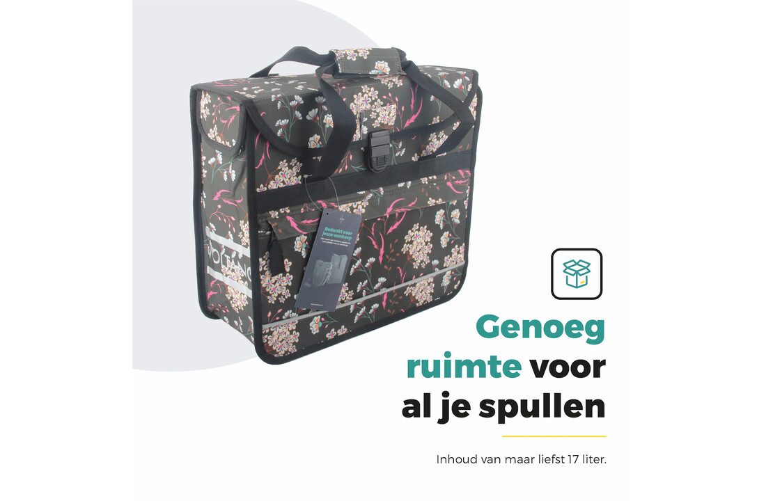 Voltano Voorgevormde Enkele Fietstas / Pakaftas - Pink Elegance - 17L