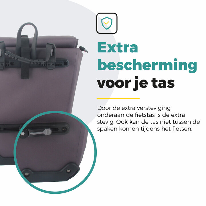 Voltano Luxe E-bike Fietstas 28L - Taupe - Pakaftas Met Laptop vak - 100% Waterdicht