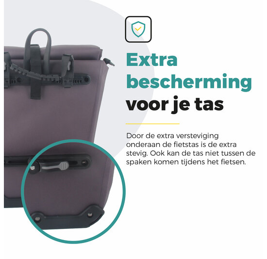 Voltano Luxe E-bike Fietstas 28L - Taupe - Pakaftas Met Laptop vak - 100% Waterdicht