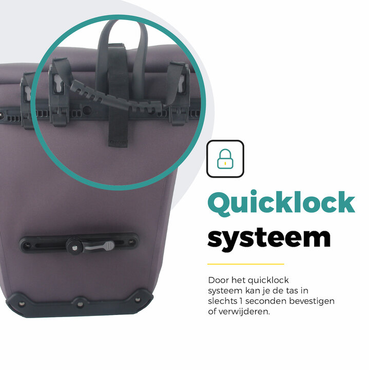 Voltano Luxe E-bike Fietstas 28L - Taupe - Pakaftas Met Laptop vak - 100% Waterdicht