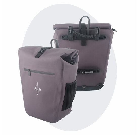 Voltano Luxe E-bike Fietstas 28L - Taupe - Pakaftas Met Laptop vak - 100% Waterdicht