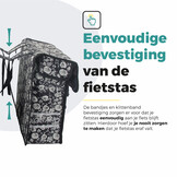 Voltano Dubbele Fietstas Midnight Blossom - 38 Liter - Waterdicht Polyester