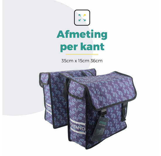 Voltano Dubbele Fietstas Purple Passion - 38 Liter - Waterdicht Polyester