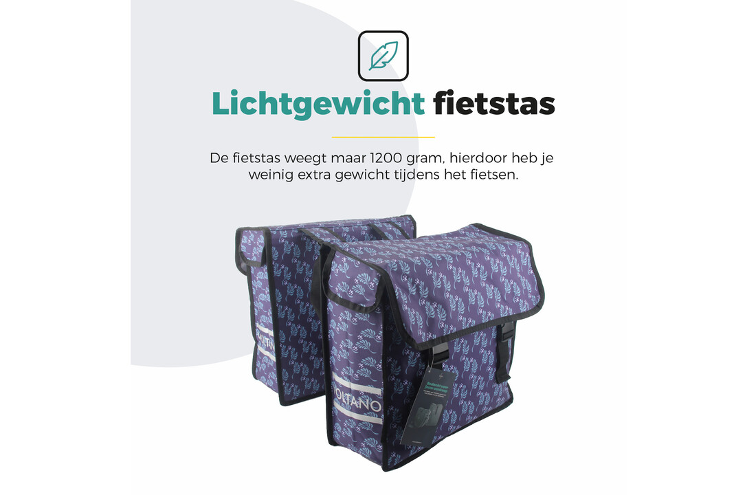 Voltano Dubbele Fietstas Purple Passion - 38 Liter - Waterdicht Polyester