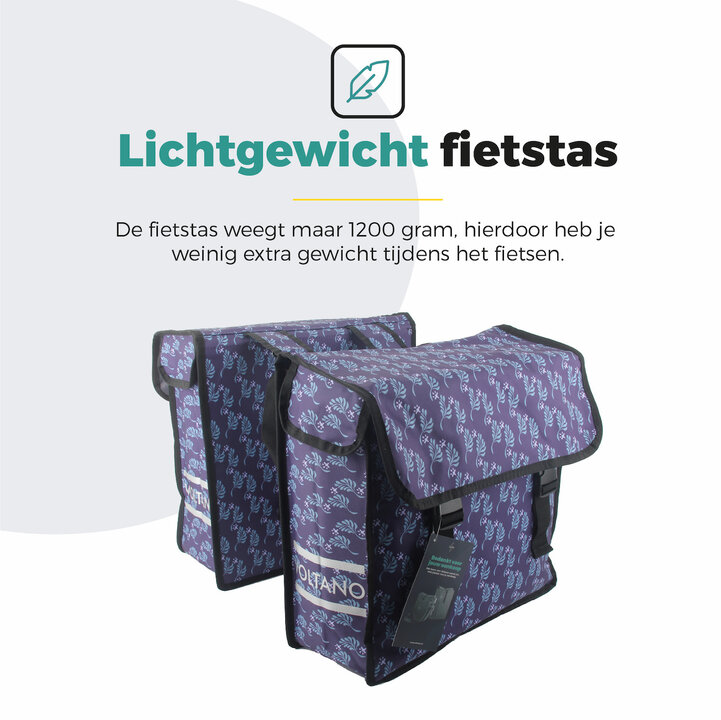 Voltano Dubbele Fietstas Purple Passion - 38 Liter - Waterdicht Polyester