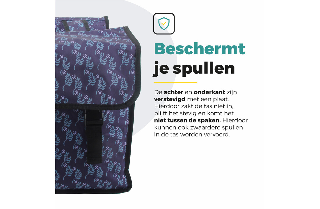 Voltano Dubbele Fietstas Purple Passion - 38 Liter - Waterdicht Polyester