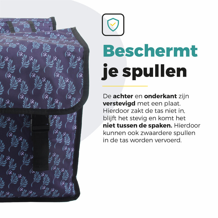 Voltano Dubbele Fietstas Purple Passion - 38 Liter - Waterdicht Polyester