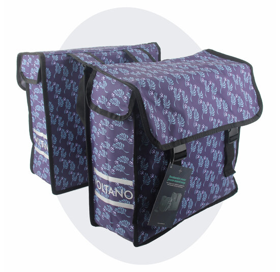 Voltano Dubbele Fietstas Purple Passion - 38 Liter - Waterdicht Polyester