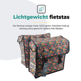 Voltano Dubbele Fietstas Floral Fiesta - 38 Liter - Waterdicht Polyester