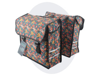 Voltano Dubbele Fietstas Floral Fiesta