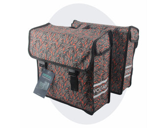 Voltano Dubbele Fietstas Crimson Leaf