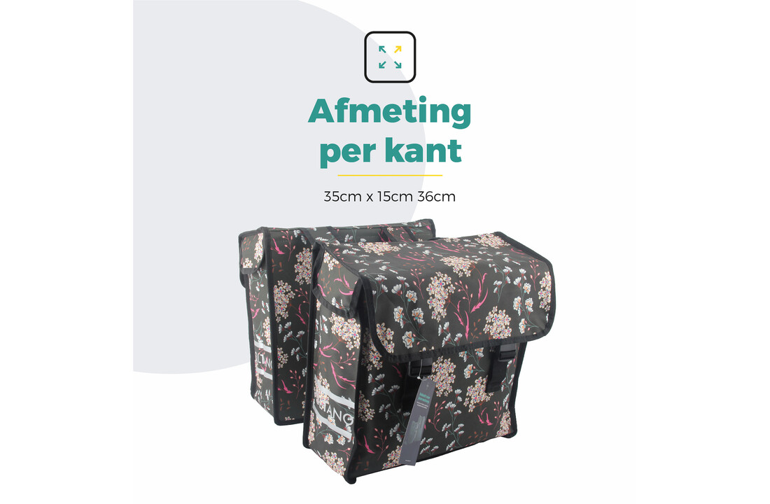 Voltano Dubbele Fietstas Pink Elegance - 38 Liter - Waterdicht Polyester