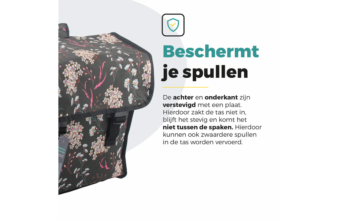 Voltano Dubbele Fietstas Pink Elegance - 38 Liter - Waterdicht Polyester