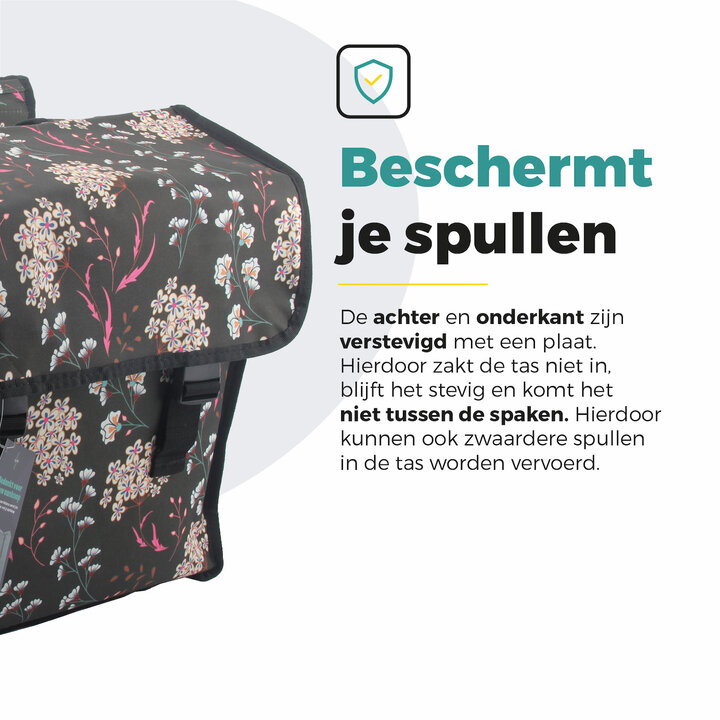 Voltano Dubbele Fietstas Pink Elegance - 38 Liter - Waterdicht Polyester