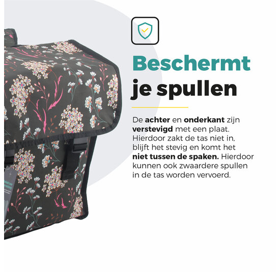 Voltano Dubbele Fietstas Pink Elegance - 38 Liter - Waterdicht Polyester