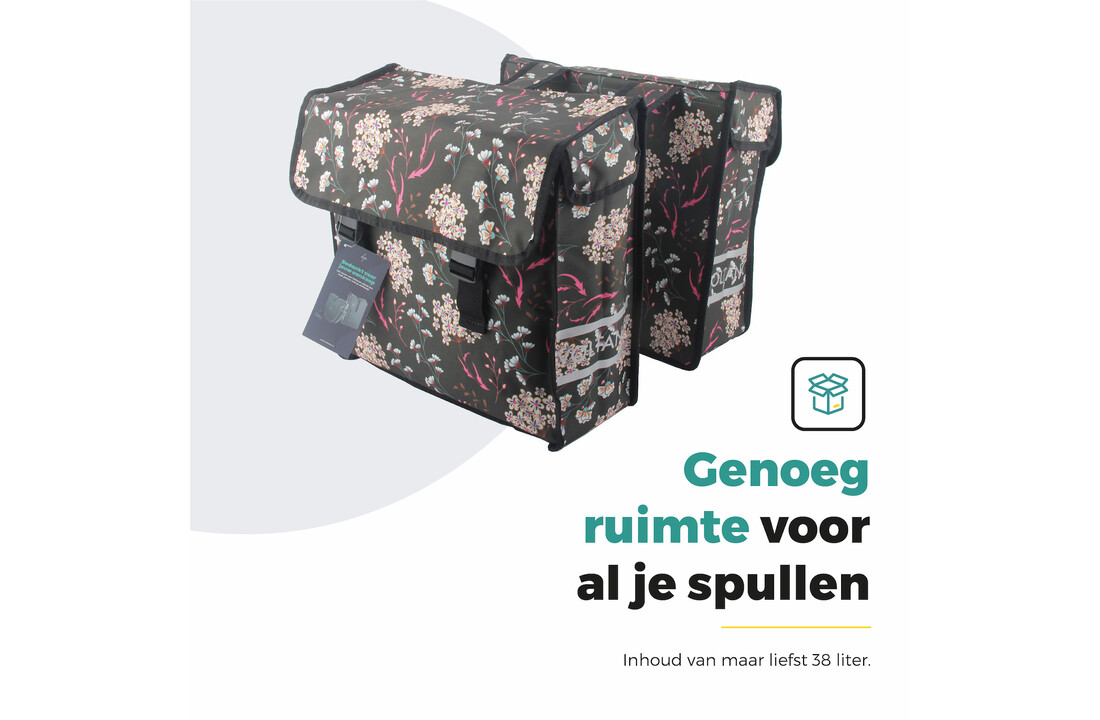 Voltano Dubbele Fietstas Pink Elegance - 38 Liter - Waterdicht Polyester